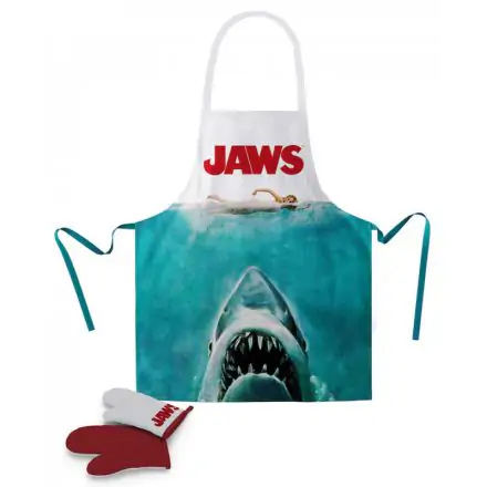 Jaws kuhinjski predpasnik z kuhinjsko rokavico Poster fotografija izdelka
