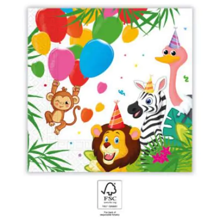 Jungle Baloni, Jungle Serviete 20 kosov 33x33 cm FSC fotografija izdelka