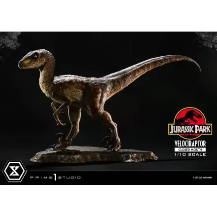 Jurassic Park Prime Collectibles Kip 1/10 Velociraptor Zaprtih Ust 19 cm termékfotója