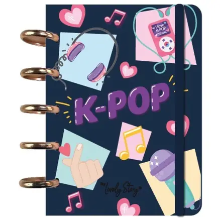 K-Pop temno moder A6 notesnik fotografija izdelka