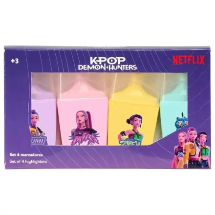 K-pop Demon Hunters Stars mini komplet označevalcev besedila 4 kos fotografija izdelka