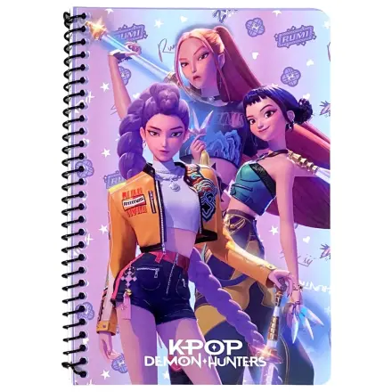 K-pop Demon Hunters Warrior Trio B/5 črtasti spiralni zvezek 70 listov fotografija izdelka