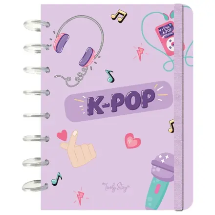 K-Pop Lilac A5 zvezek fotografija izdelka