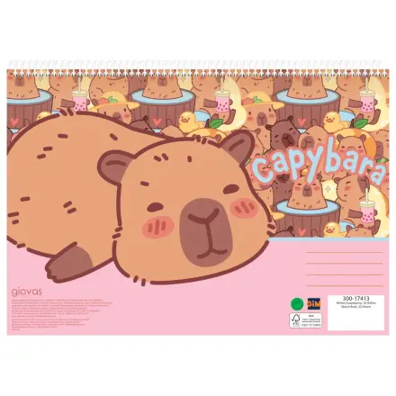 Capybara Happy Life A/4 spiralni skicirni blok, 30 listov fotografija izdelka