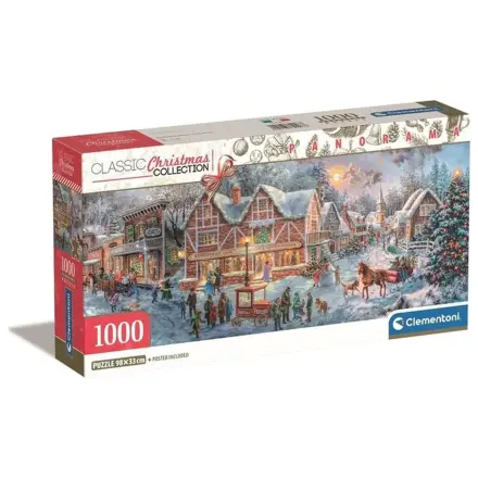 Christmas Village Getting Ready 1000-delna panorama sestavljanka Clementoni fotografija izdelka