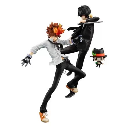 Katekyo Hitman Reborn! G.E.M. Series PVC kip Tsunayoshi Sawada & Kyoya Hibari & Reborn Set 21 cm fotografija izdelka