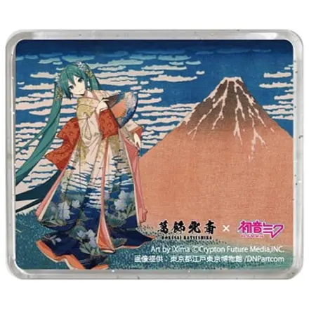 Katsushika Hokusai x Hatsune Miku 3D Magnet Trideset in šest pogledov na goro Fudži Lep veter, jasno jutro fotografija izdelka