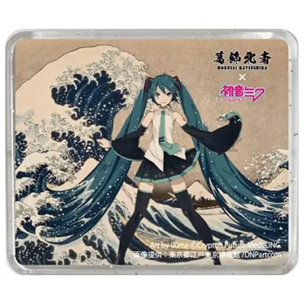 Katsushika Hokusai x Hatsune Miku 3D Magnet Trideset in šest pogledov na goro Fuji Veliki val pri Kanagawi fotografija izdelka