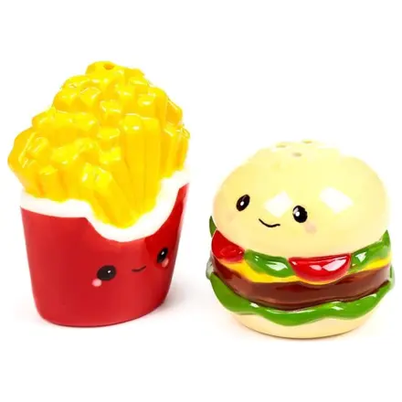 Kawaii Burger & Fries Solni in poprovi stresalniki set fotografija izdelka