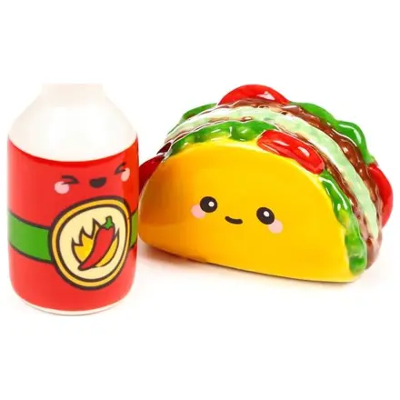 Kawaii Taco & Sauce solničke in poprnice komplet fotografija izdelka