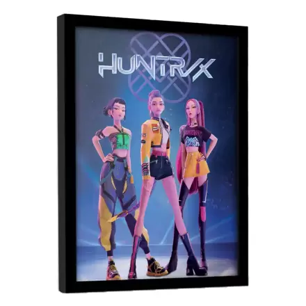 KPop Demon Hunters zbirateljski tisk, uokvirjen poster Huntrix fotografija izdelka