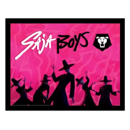 KPop Demon Hunters zbiralni tisk uokvirjen plakat Saja Boys Idol fotografija izdelka
