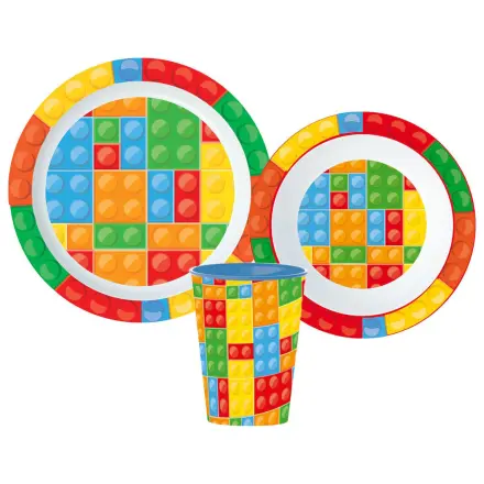 Lego Pattern Bricks set posode za večerjo, mikro plastični set fotografija izdelka