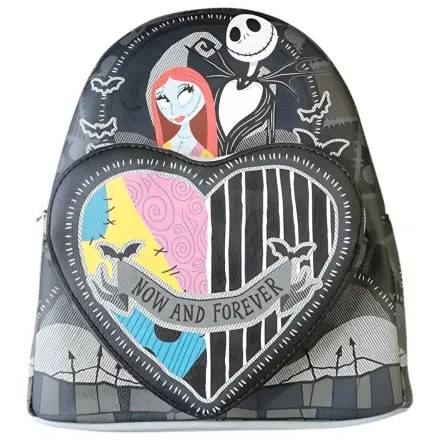 Loungefly The Nightmare Before Christmas Jack & Sally Split Heart nahrbtnik 26cm fotografija izdelka
