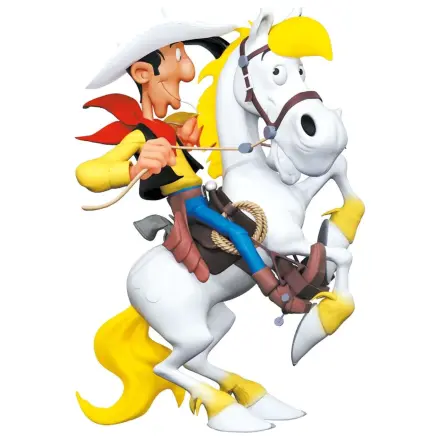 Lucky Luke smolnata kip Lucky Luke na dvigajočem se Jolly Jumperju 25 cm fotografija izdelka