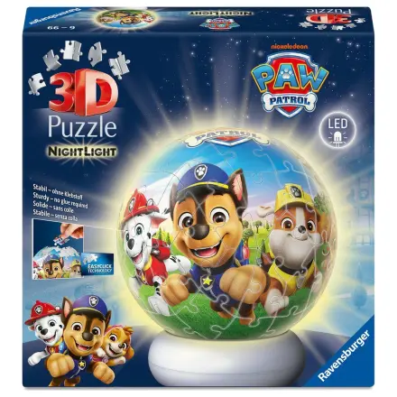 Paw Patrol 3D nočna lučka sestavljanka žoga 74 kosov fotografija izdelka