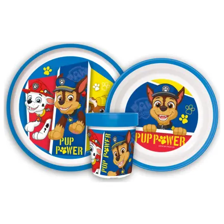 PAW Patrol Pup Power nedrseč jedilni set, mikrovalovni plastični set fotografija izdelka
