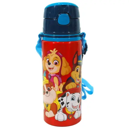 Paw Patrol Red aluminijasta slamica steklenička s kavljem 600 ml fotografija izdelka