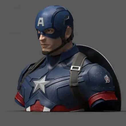 Marvel Avengers Endgame Captain America škatla za denar doprsni kip 20 cm fotografija izdelka