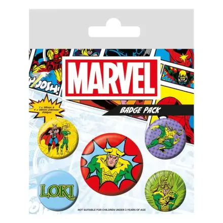 Marvel Pripone na gumb 5-Pack Loki Comic termékfotója