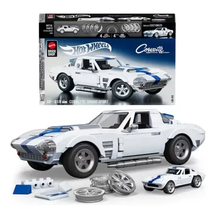 Mattel Brick Shop Hot Wheels Elite Series gradbeni set 1/16 Corvette Grand Sport fotografija izdelka
