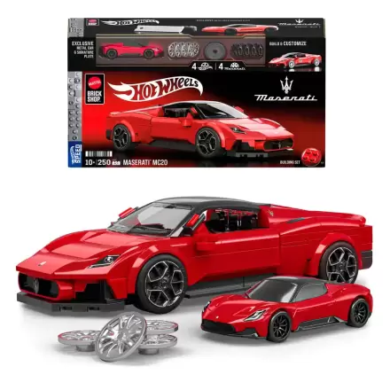 Mattel Brick Shop Hot Wheels Speed Series gradbeni set 1/32 Maserati MC20 fotografija izdelka