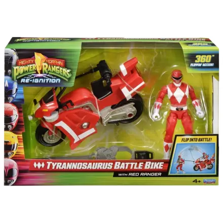 Mighty Morphin Power Rangers Bojno kolo vozilo Tyrannosaurus Rex z Rdečim Rangerjem 18 cm fotografija izdelka