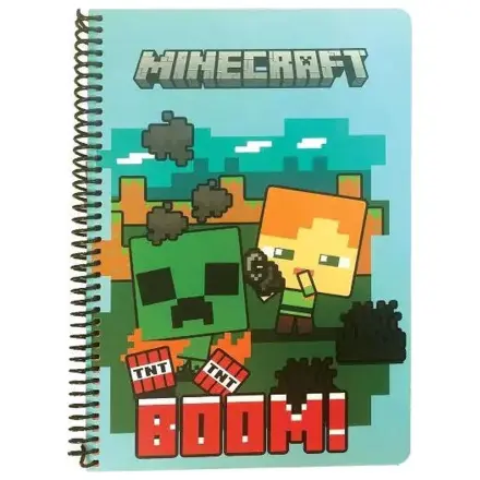 Minecraft Boom B/5 črtasti spiralni zvezek, 70 listov fotografija izdelka