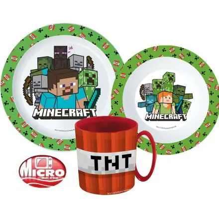 Minecraft jedilni set, mikro plastični set fotografija izdelka
