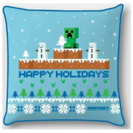 Minecraft Happy Holidays božična prevleka za vzglavnik fotografija izdelka
