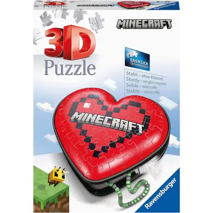 Minecraft Heart 3D uganka 54 kosov fotografija izdelka