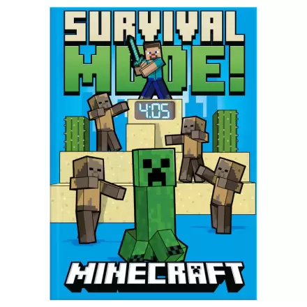 Minecraft Beležnica z LED uro termékfotója