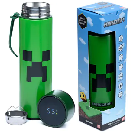 Minecraft nerjaveča jeklena termo steklenica z termometrom 450ml fotografija izdelka