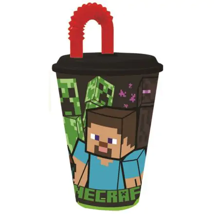 Minecraft Slamnati Lonček, plastičen 430 ml fotografija izdelka