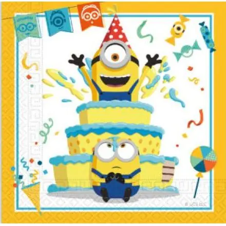 Minions 2 The Rise of Gru serviete 20 kosov 33x33 cm fotografija izdelka