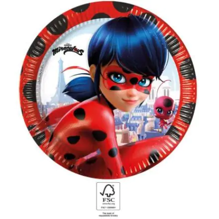 Miraculous Ladybug, Tales of Ladybug & Cat Noir Papirnati krožniki 8 kos 23 cm FSC fotografija izdelka