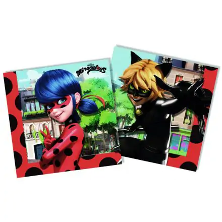 Miraculous Ladybug, Ladybug in Cat Noir pustolovščine prtički 20 kosov fotografija izdelka