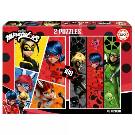 Miraculous Ladybug sestavljanka 2x100 kosov fotografija izdelka