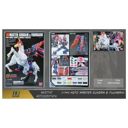 Mobile Fighter G Gundam GF13-001NHII Master Gundam Fuunsaiki Komplet modela HGFC 1/144 fotografija izdelka