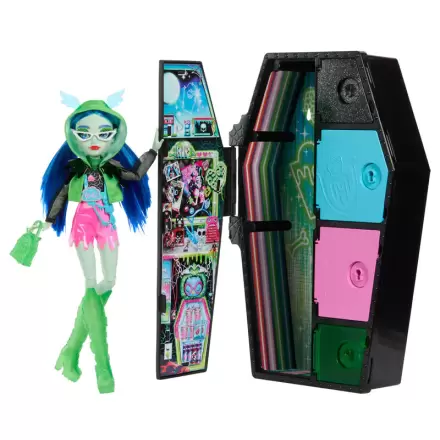 Monster High Skullmate Secrets Neon Frights Ghoulia punčka 25 cm fotografija izdelka