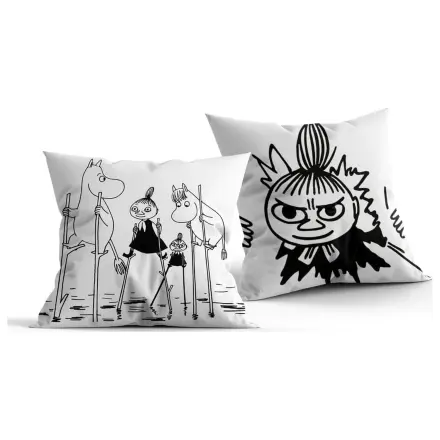 Moomin blazina črno-bela 40 x 40 cm fotografija izdelka