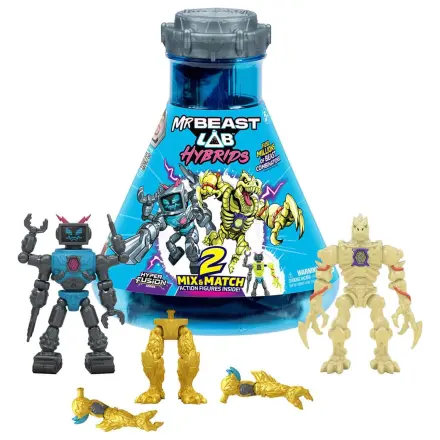 Mr. Beast Lab Hybrids Series 2 Mini figurice 2er-Pack Lab-Bot vs Gid Skeleton 11 cm fotografija izdelka
