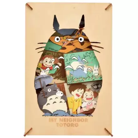 My Neighbor Totoro Papir Model Kit Papirno gledališče Leseni Stil Silhueta Big Totoro termékfotója