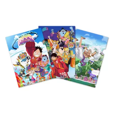 Set 3 prosojnih map One Piece Egghead Saga termékfotója