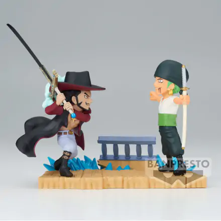 One Piece Log Stories Roronoa Zoro VS Dracule Mihawk figura 7 cm termékfotója