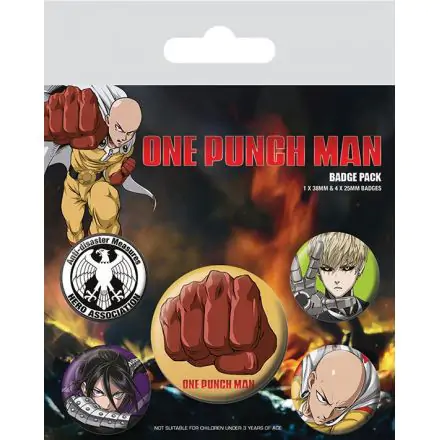 One Punch Man Pin-Back Gumbi 5-Pack Destructive termékfotója