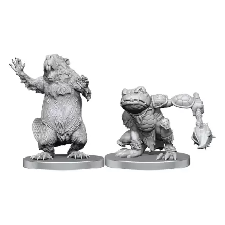 Pathfinder Deep Cuts Unpainted Miniature Boggard Scout & Castoroides fotografija izdelka