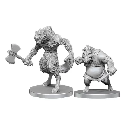 Pathfinder Deep Cuts Unpainted Miniatures Volkodlak & Prašičjelak fotografija izdelka