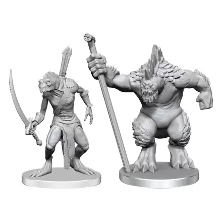 Pathfinder Deep Cuts Unpainted Miniature Xulgath Skirmisher & Stoneliege fotografija izdelka