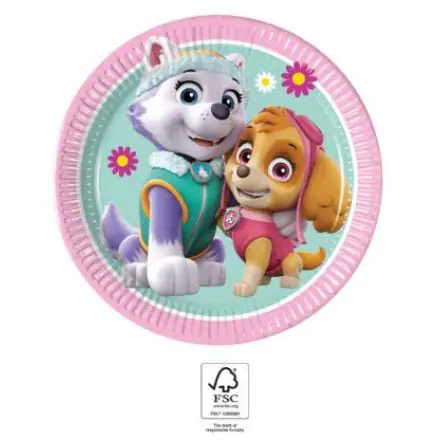 Paw Patrol Skye in Everest papirnati krožniki 8 kos 19.5 cm FSC fotografija izdelka